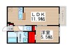グレーシア 1LDKの間取り