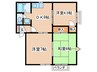 レーベンハイム 3DKの間取り