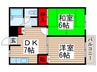 エリ－ル南柏２ 2DKの間取り