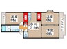 ツインパ－ク南流山Ａ 3DKの間取り