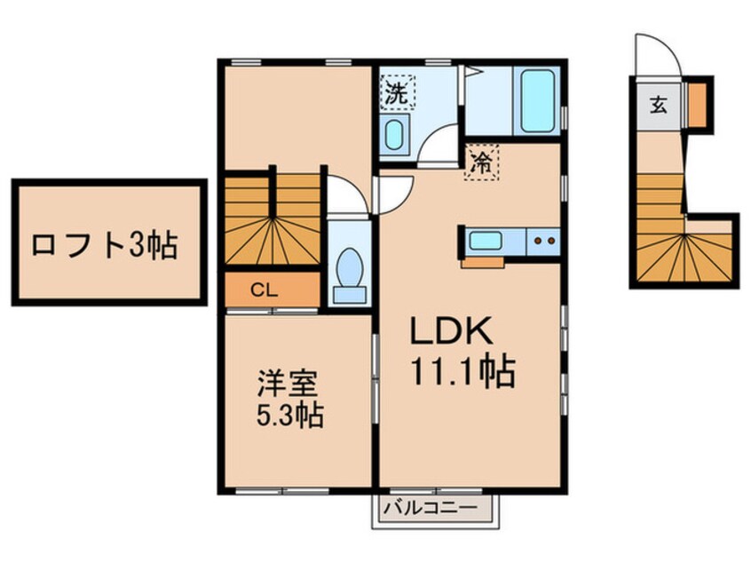 間取図 プレミール．Ｋ．