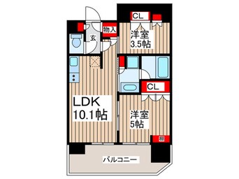 間取図 ルフォンプログレ元浅草マークス