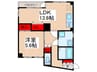 ブーケドミール(3F) 1LDKの間取り