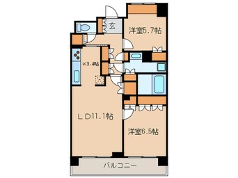 間取図 マ－シュフィ－ルド四番町