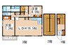 レジデンス平山 2LDKの間取り