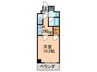 クレシェンテ月島 1Kの間取り