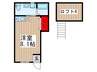 メインフィールド桶川東 1Rの間取り