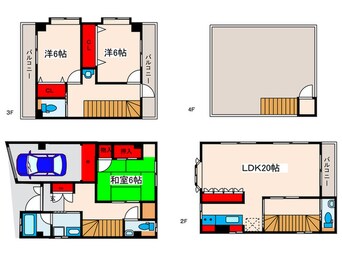 間取図 荒川区西日暮里戸建て