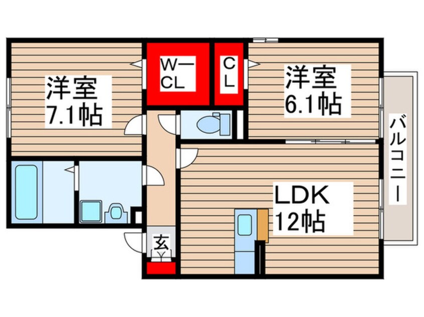 間取図 アモールⅢ　A棟