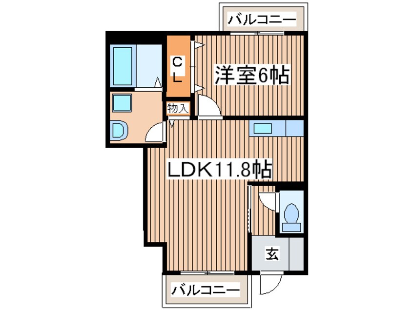 間取図 グリ－ンゲイブルズ