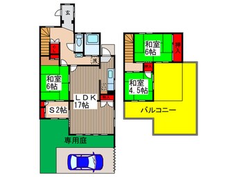 間取図 勝小前テラスハウス