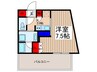 GENOVIA西川口 1Kの間取り