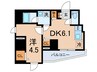 WHARF文京茗荷谷 1DKの間取り