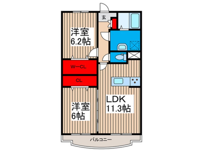 間取図 リズセンティアＢ