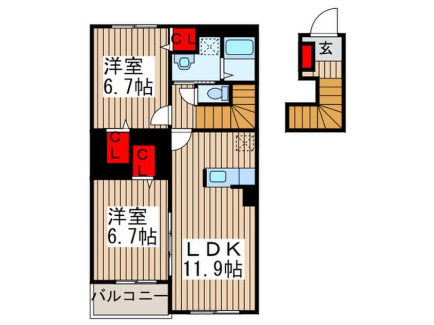 間取図 ルーラルライフTⅠ　B