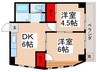 ルミナス パレス 2DKの間取り