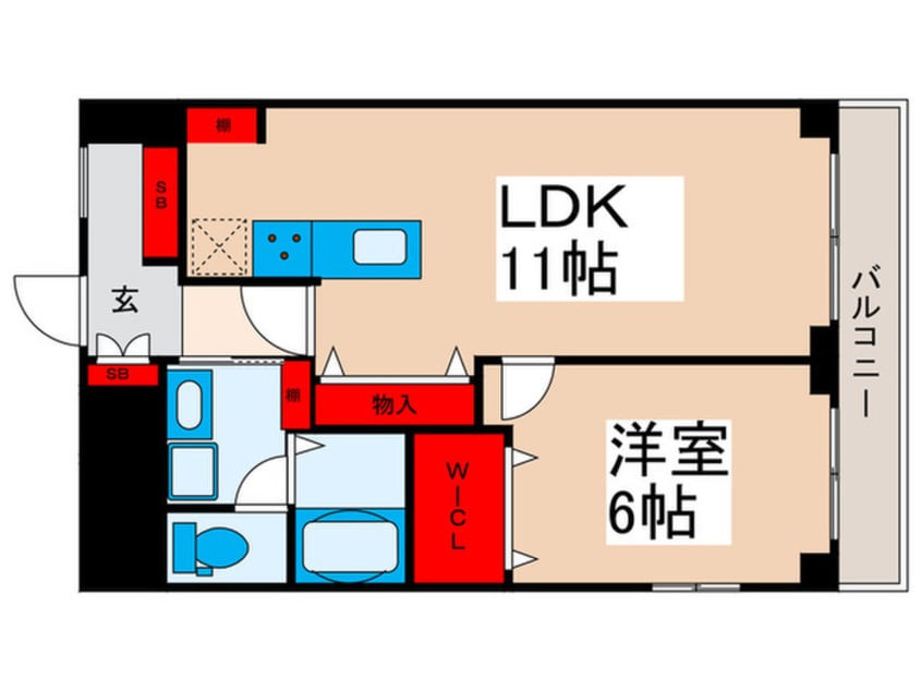 間取図 ﾗｲｵﾝｽﾞﾏﾝｼｮﾝ田端（４０３）