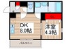 仮)川越市南大塚一丁目ZMAISON 1DKの間取り