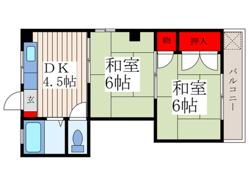 間取図 ハイツ鈴孝Ⅱ