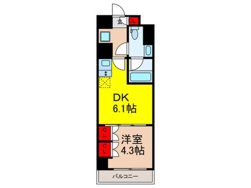 間取図 ﾍﾞﾙﾌｧｰｽ人形町