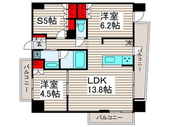 間取図 パレステージ江北Ⅲ東館（407）
