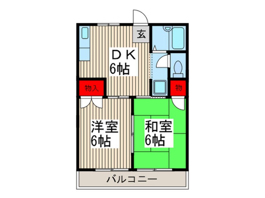間取図 シャトレヤマノＡ