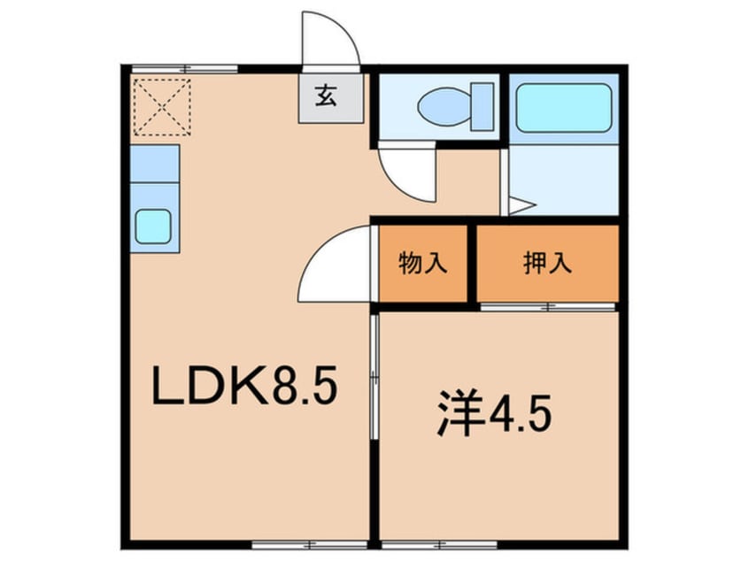 間取図 ハイツオオカワ