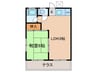 コ－ポ泉 1LDKの間取り