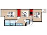 パール仲町マンション 2DKの間取り