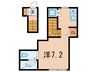 コンフォート王子神谷 1Rの間取り
