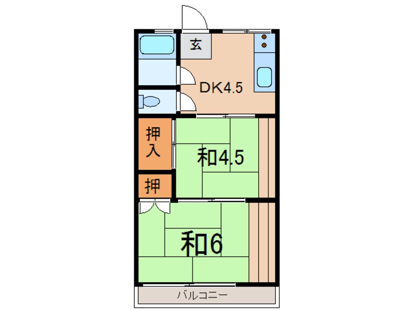 間取図 シティハイムイソゴ