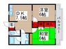 コーポヴィクトリー２ 2DKの間取り