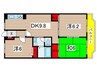 アヴニ－ル梨の樹 3DKの間取り