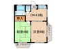 村上コ－ポ２Ｆ 2DKの間取り