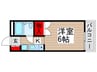 エ－デルハイム 1Kの間取り