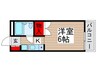 エ－デルハイム 1Kの間取り
