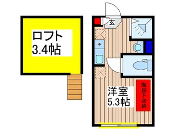 間取図 仮)ﾊｰﾓﾆｰﾃﾗｽ大谷口2丁目B