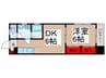 菊栄ハイツ 1DKの間取り