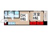 菊栄ハイツ 1DKの間取り
