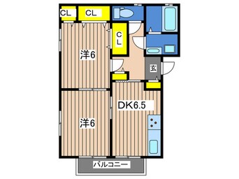 間取図 カサデフローレスB