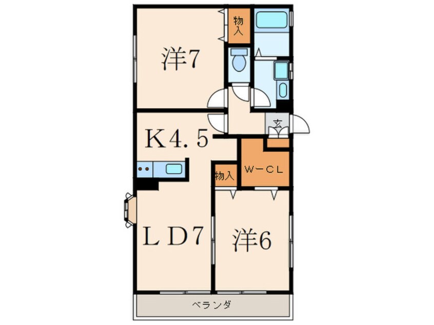 間取図 クレスト宇奈根