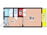 白菊ハイツＢ 1Kの間取り
