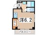 ヴィラ南越谷 1Rの間取り