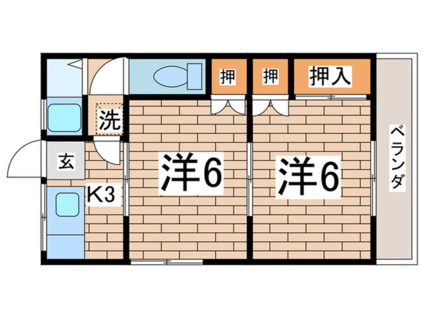 間取図 グリ－ンコ－ポ第二