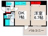 ユリカロゼ西新井駅前 1DKの間取り