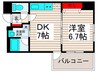 ユリカロゼ西新井駅前 1DKの間取り