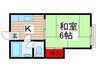 三喜マンション 1Kの間取り