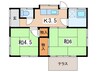 原様貸家２号棟 2Kの間取り
