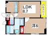 モラダ小岩 1LDKの間取り