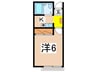 メゾンノ－ブル 1Kの間取り